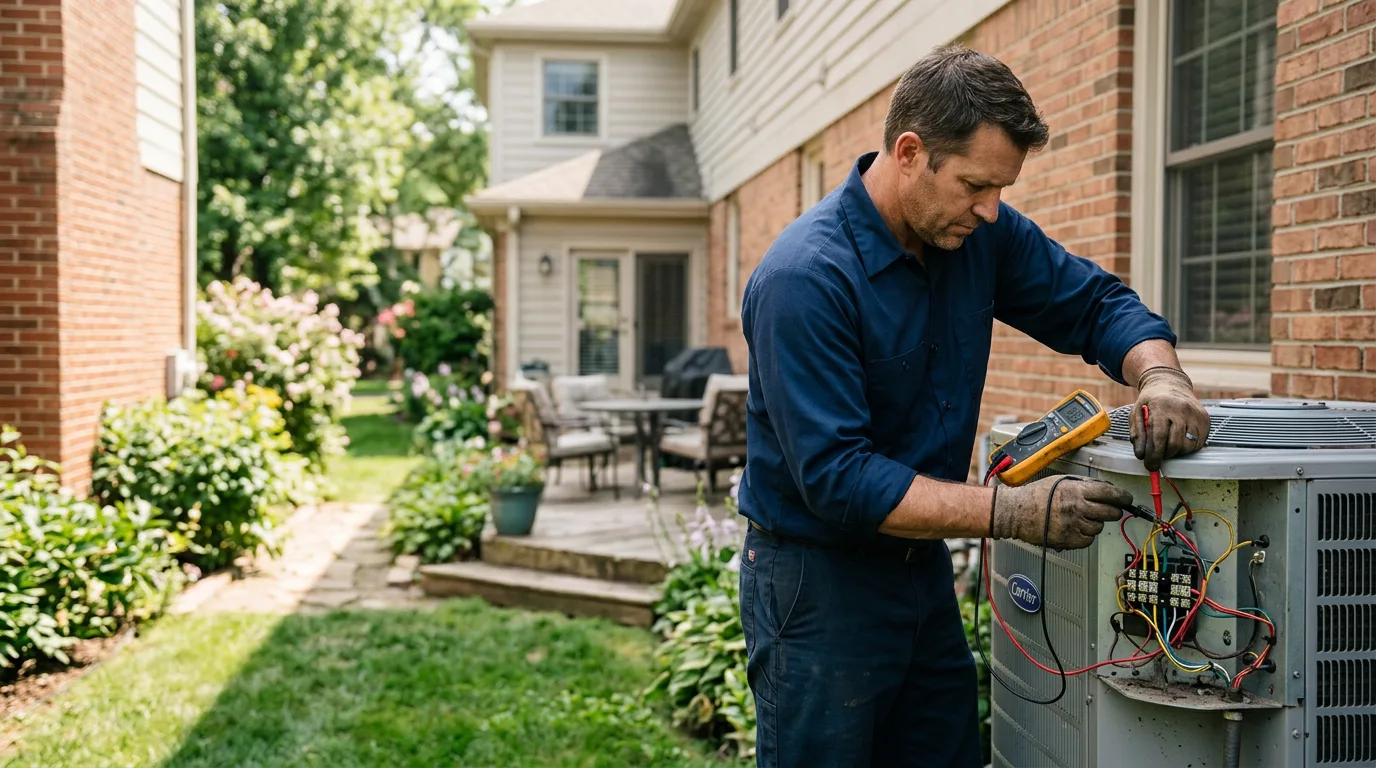 HVAC technician working near Saginaw, MN